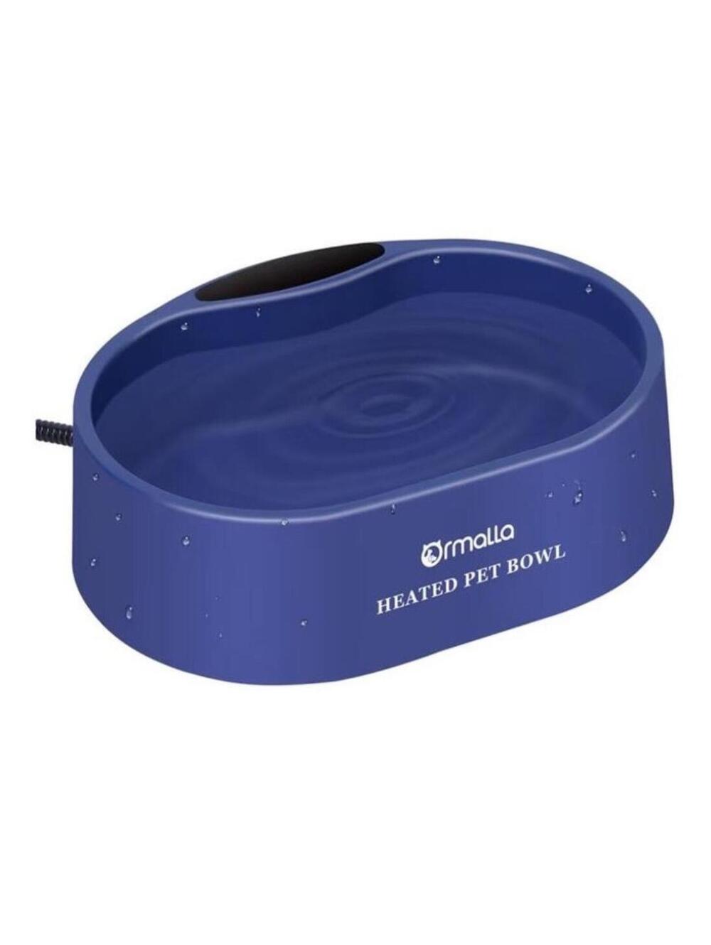 Ormalla Heated Dog Water Bowl, Large Capacity 125oz Outdoor Heated Pet Bowl with